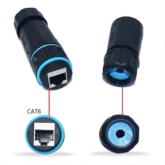 Ez-rj45cpl-w4 Cuplaj Ethernet Cat6 Waterproof Sistem Ip68 Negru