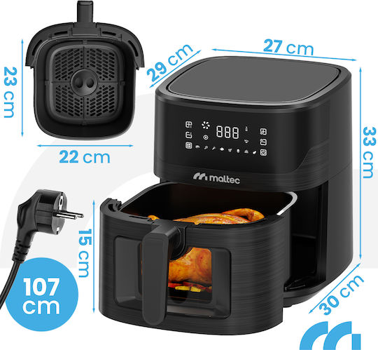 MalTec Air Fryer 7lt Μαύρο