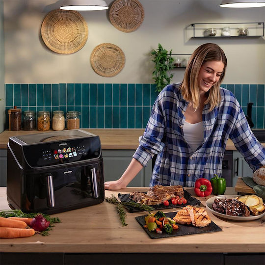 Cecotec Cecofry & Grill Duoheat 10000 Air Fryer με Διπλό Αποσπώμενο Κάδο 10lt Γκρι