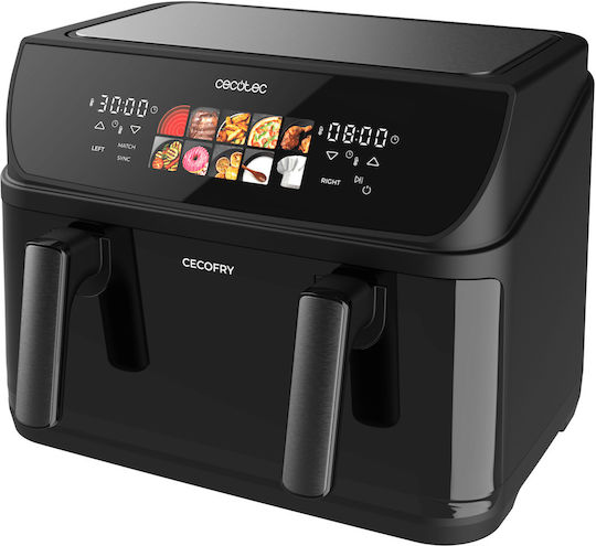Cecotec Cecofry & Grill Duoheat 10000 Air Fryer με Διπλό Αποσπώμενο Κάδο 10lt Γκρι