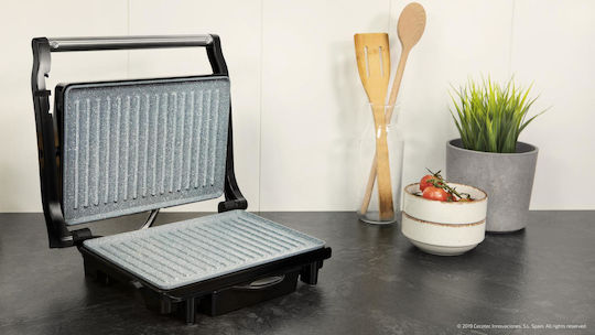 Cecotec Rock'nGrill Rapid Τοστιέρα με Αντικολλητικές Αποσπώμενες Πλάκες για 2 Τοστ 1500W Inox