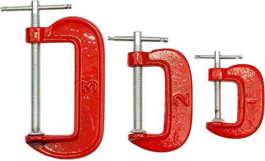 Vorel 38830 Set Clești Tip "C" cu Deschidere Maximă 75mm