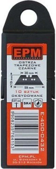 Epm Trapezoidal Blades 10 Pieces Black 1 Set
