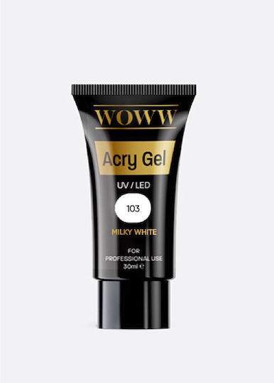 Woww Cosmetics Acrygel Falsche Nagelgel 103 Milky Weiß 30ml