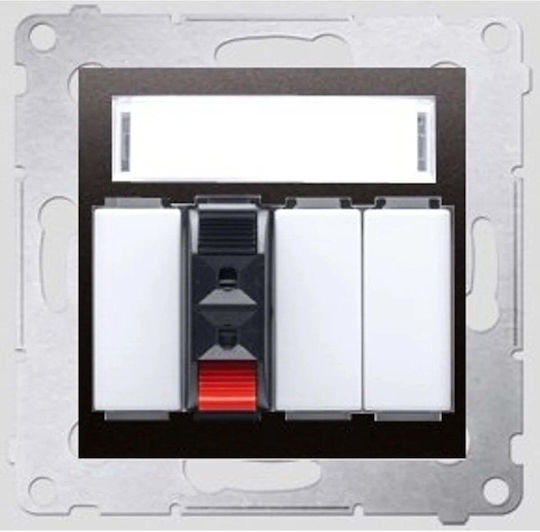 Kontakt-Simon Priză Speaker Gri Culoare Full Face DGL31.01/48