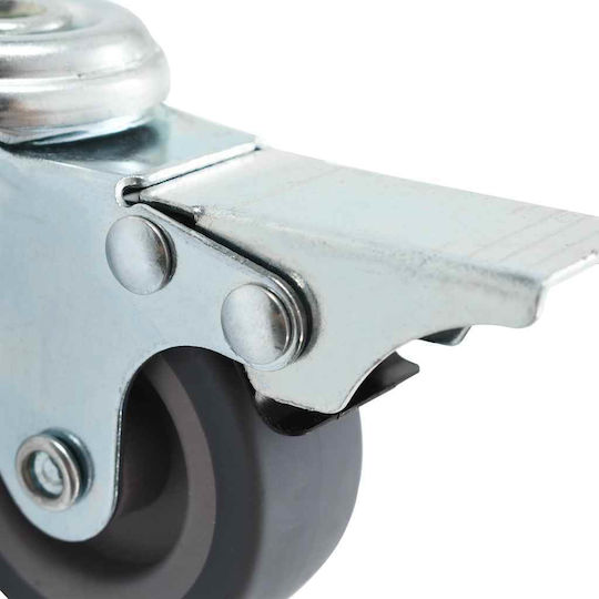 vidaXL 277884 Drehende Räder aus Gummi mit Bremse 24 Stück