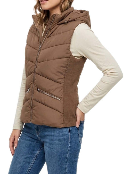 Tiffosi Women's Sleeveless Jacket for Spring Autumn Beige