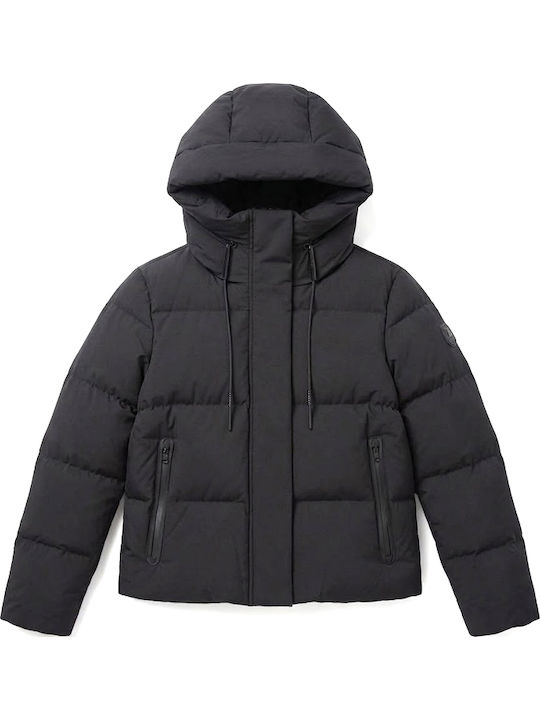 Women's Puffer Jacket Windproof for Winter Anthracite