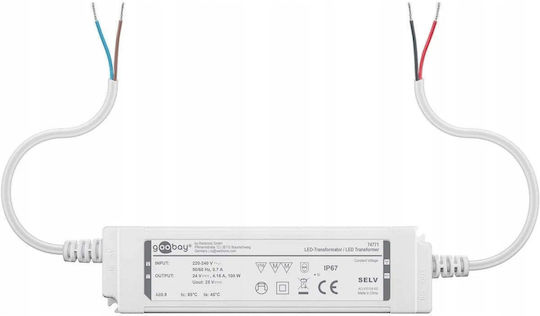 Goobay Dimmbar LED-Netzteil Wasserdicht IP67 Leistung 100W mit Ausgangsspannung 24V