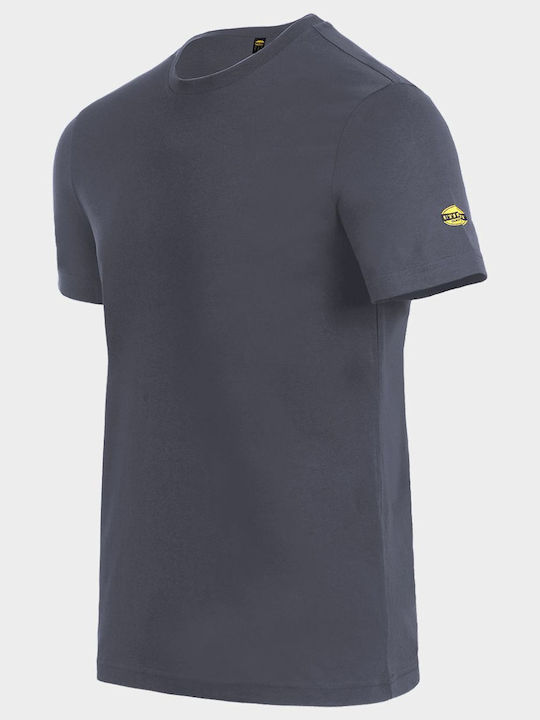 Unisex Arbeitshemden und T-Shirts Baumwoll T-shirt mit reflektierenden Bändern Grau Diadora Smart 2.0 T-shirt Stahlgrau