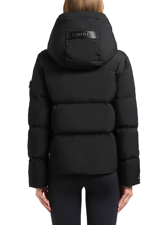 Khujo Women's Puffer Jacket Windproof for Winter Black