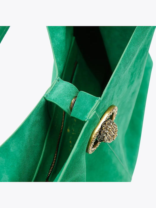 Chelsea Γυναικεία Hobo Τσάντα Suede Πράσινη