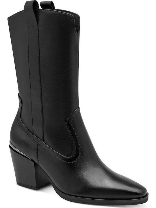 Leder Damenstiefel Schwarz