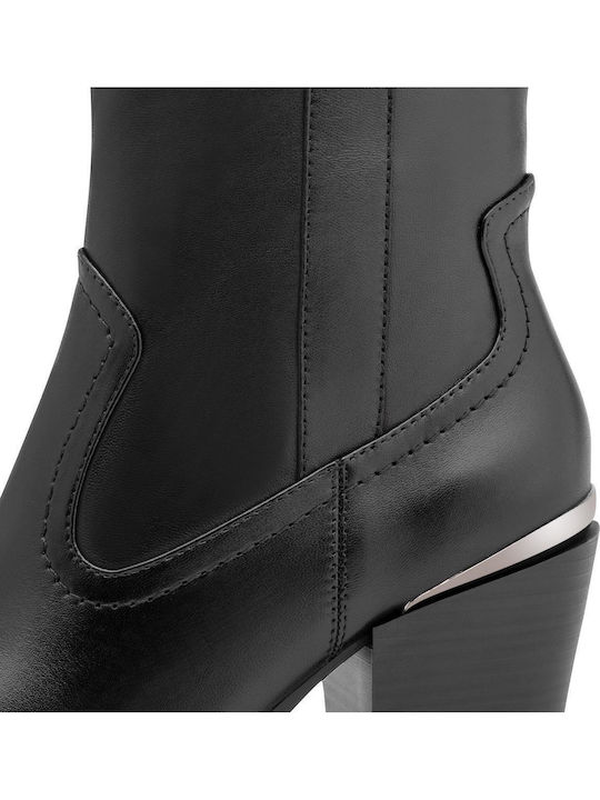 Leder Damenstiefel Schwarz