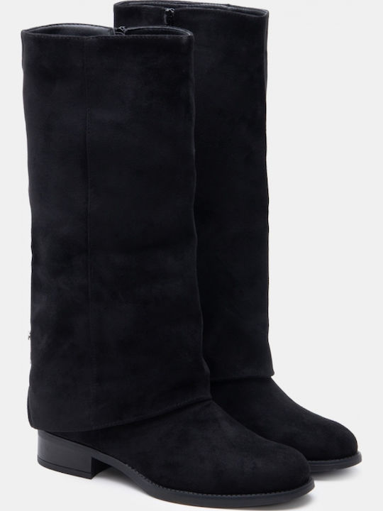 Wildleder Damenstiefel Schwarz