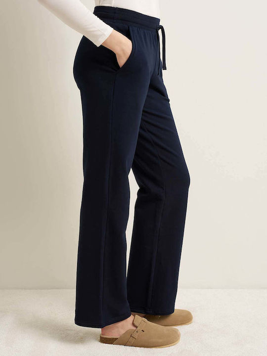 Pantaloni Dama Tesatura cu Cauciuc in Linie Dreapta Negru