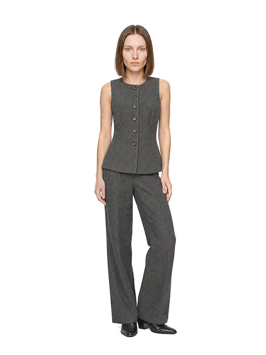 Access Women's Fabric Pantaloons Grey- Black