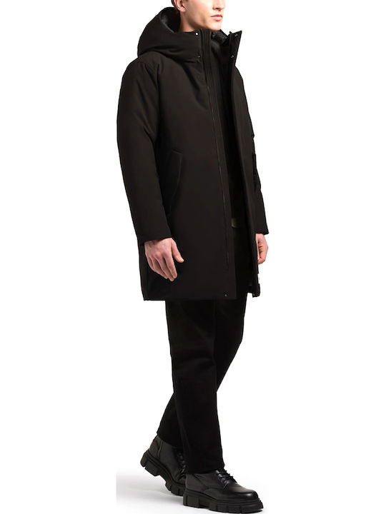 Winter Herren Jacke Winddicht Schwarz