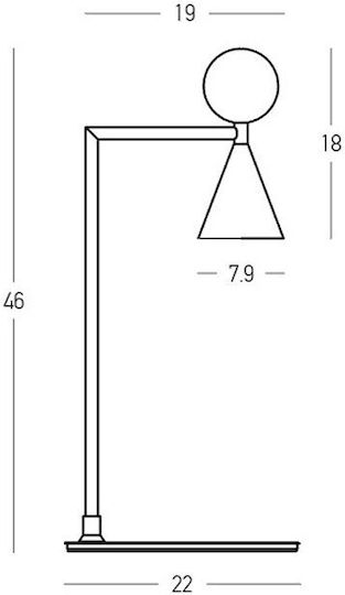 Zambelis Lights Decorative LED Light Warm White 3000K 22x19x46 cm