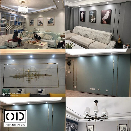 Bandă Adezivă Decorativă Pentru Pereți Mobilier Oțel Inoxidabil Nikelat Rezistentă La Apă Și Intemperii Interior Exterior 5 M X 1 Cm Grosime 0.4 Mm Crom Negru Original Deals