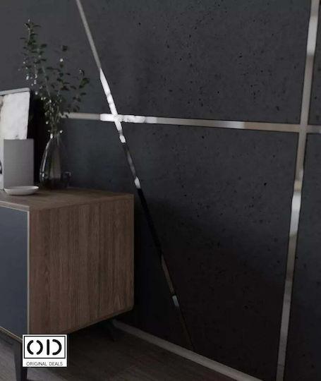 Bandă Adezivă Decorativă Pentru Pereți Mobilier Oțel Inoxidabil Nichelat Rezistentă La Apă Și Intemperii Interior Exterior 5 M X 3 Cm Grosime 0,4 Mm Crom Negru Original Deals