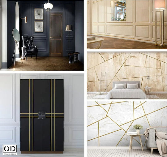 Bandă Adezivă Decorativă Pentru Pereți Mobilier Oțel Inoxidabil Nikelat Rezistentă La Apă Și Intemperii Interior Exterior 5 M X 1 Cm Grosime 0.4 Mm Crom Negru Original Deals