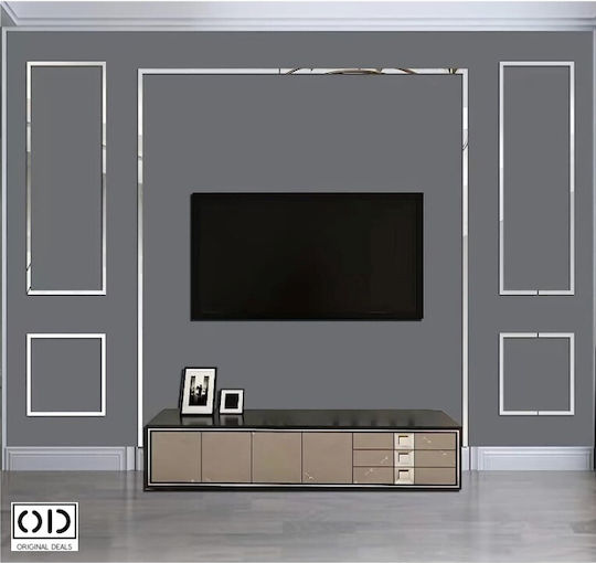 Bandă Adezivă Decorativă Pentru Pereți Mobilier Oțel Inoxidabil Nichelat Rezistentă La Apă Și Intemperii Interior Exterior 5 M X 3 Cm Grosime 0,4 Mm Crom Negru Original Deals