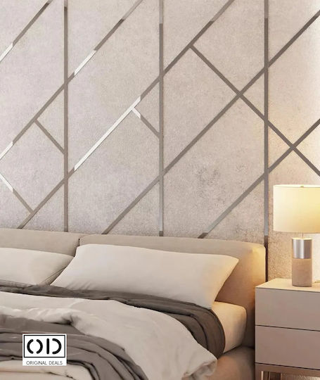 Bandă Adezivă Decorativă Autoadezivă pentru Pereți Mobilier Nichel Oțel Inoxidabil Rezistentă la Apă și Intemperii Interior Exterior 5 M X 1 Cm Grosime 0,4 Mm Crom Argintiu Original Deals