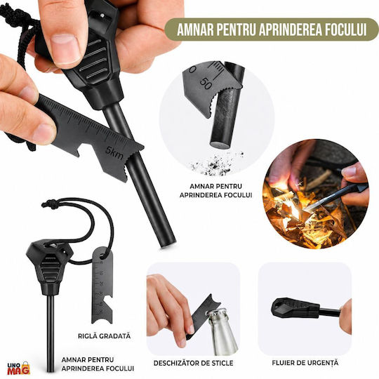 Linomag Kit Complet De Supraviețuire 30 Tipuri Accesorii Esențiale Kit De Camping De Urgență Lopată Tactică Pliabilă Lanternă Led Kit De Prim Ajutor Brățară Paracord Busolă Aprinzător De Foc Pătură Termică Neagră