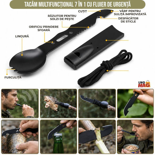 Linomag Kit Complet De Supraviețuire 30 Tipuri Accesorii Esențiale Kit De Camping De Urgență Lopată Tactică Pliabilă Lanternă Led Kit De Prim Ajutor Brățară Paracord Busolă Aprinzător De Foc Pătură Termică Neagră