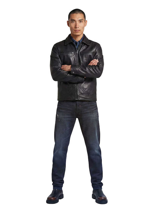 Leder Herren Jacke Schwarz