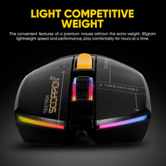 Armaggeddon Scorpion 7 Lite RGB Gaming Ποντίκι 12800 DPI Μαύρο