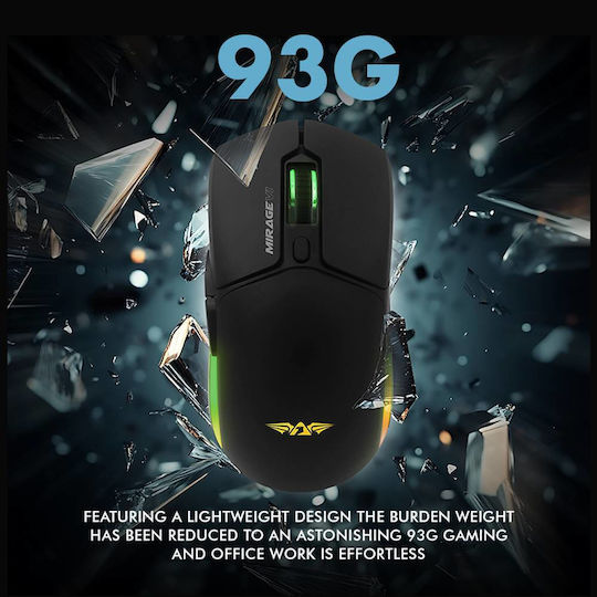 Armaggeddon Mirage-vi Mouse de Gaming Wireless RGB 10000 DPI Alb