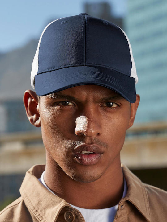 Kappen Urbanwear Trucker Rüffelgröße Snapback B646 Beechfield Marineblau Weiß