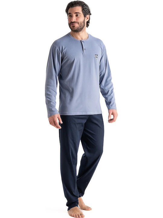 Relax Anatomic Χειμερινή Ανδρική Πιτζάμα Σιέλ/μπλε Relax Anatomic Χειμερινή Ανδρική Πιτζάμα Σιέλ/μπλε