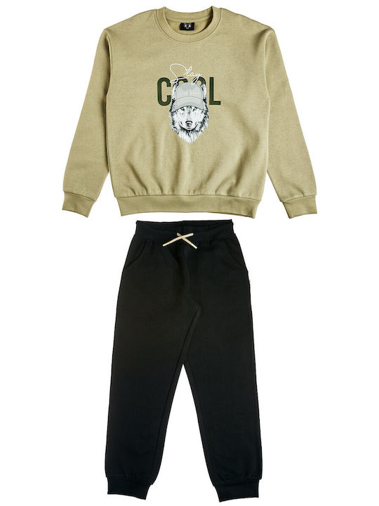 Kinder Trainingsanzüge Mit Bluse Khaki 3Stücke