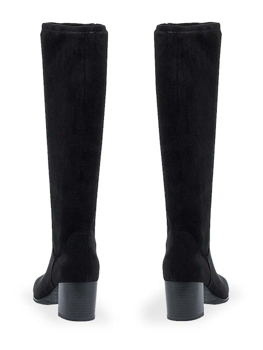 Damenstiefel mit mittlerem Absatz Schwarz