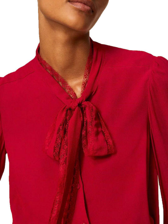 Long Sleeve Women's Shirt Red