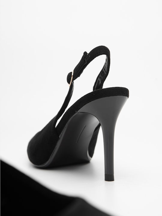 Suede Γόβες Μαύρες