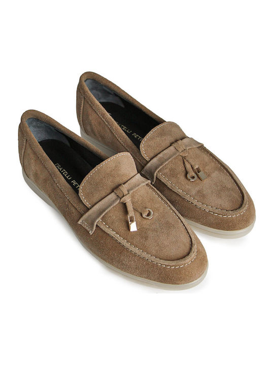 Mocasini Pentru Femei Din Piele Maro Culoare Full Face