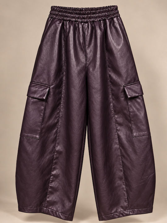 Damen Jogginghosen Capri Hohe Taille Lila RAGE 19172 AUB