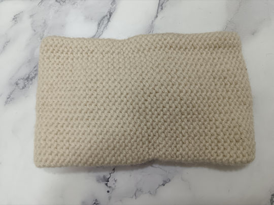 Women's Knitted Headband in Beige Color