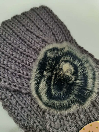 Unisex Knitted Headband in Grey Colour
