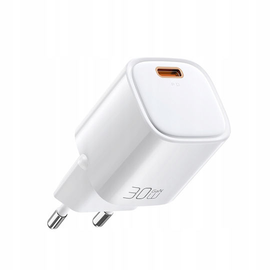 Mcdodo Handyladegerät mit USB-C Ausgangsanschlüsse und Kabel USB-C - USB-C 30W Weiß (CH-0083)