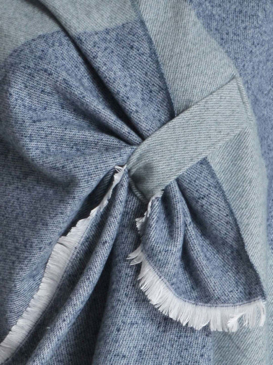 Poncho Împletit Albastru Pentru Femei 0043.8317.N-indigo