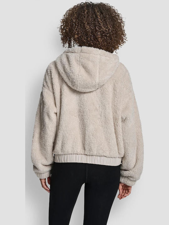 Women's Brown Zip-Up Cardigan