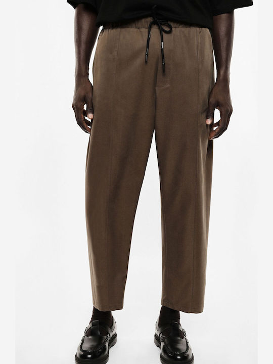 Pantaloni Bărbați De Costum Baggy Maro
