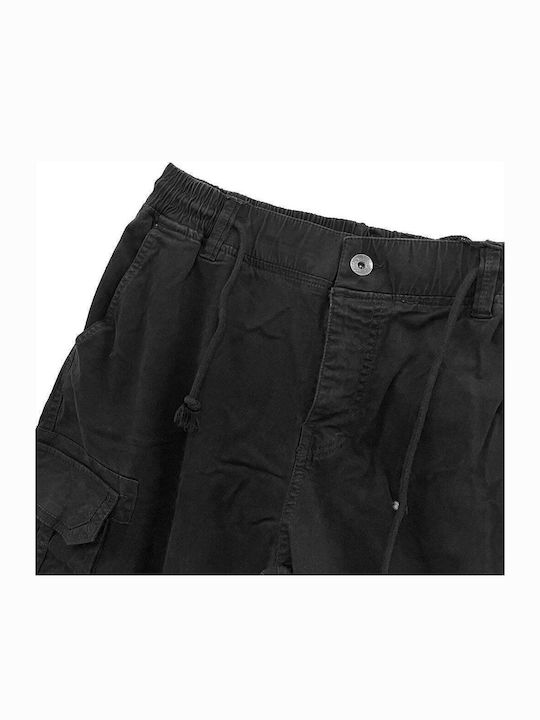 Herrenhosen Cargo Elastisch Schwarz