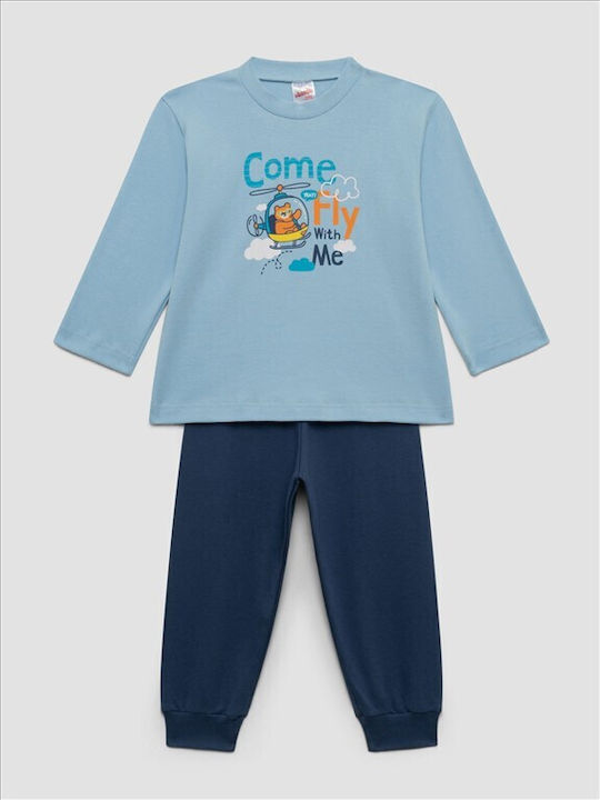 Minerva Kids Summer Pajamas Light Blue W27 W27