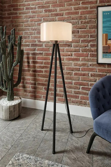 SteweHome Lampadar de Podea H138 cm Negru
